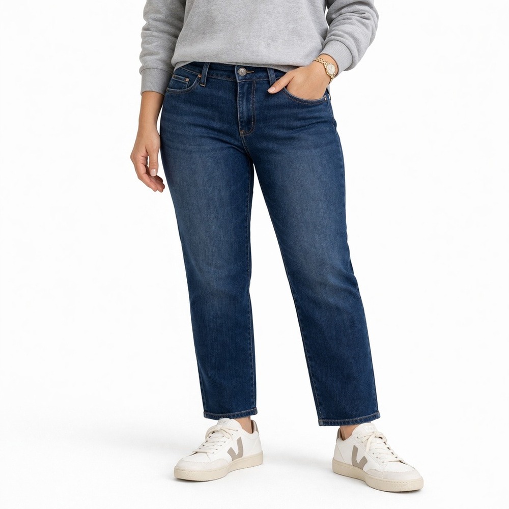 Levi's Signature Totally Shaping Straight Jeans W33 L28 Dark Wash Stretch Denim‎